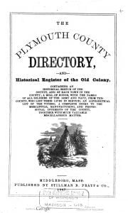 1867 Plymouth County Massachusetts Directory