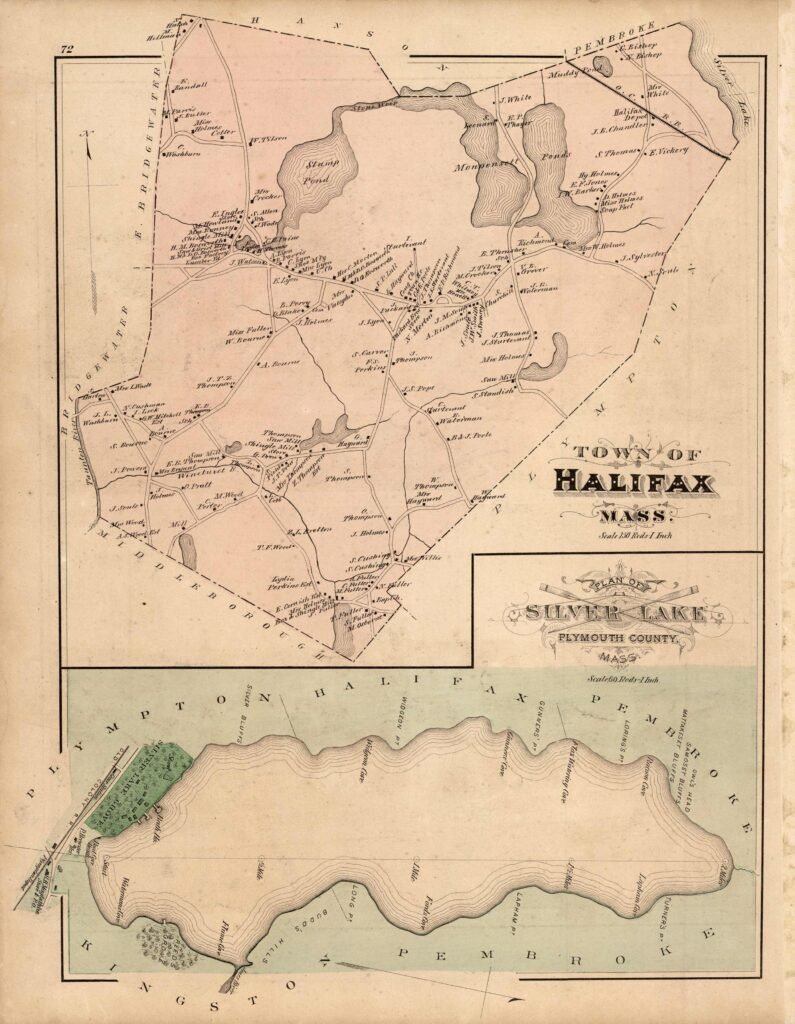 1879 Map of Halifax, Massachusetts