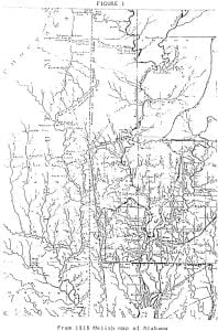 1818 Melish Map of Alabama
