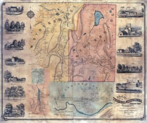 1855 Plan of the towns of Stockbridge and West Stockbridge Massachusetts