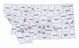 Map of Montana Counties