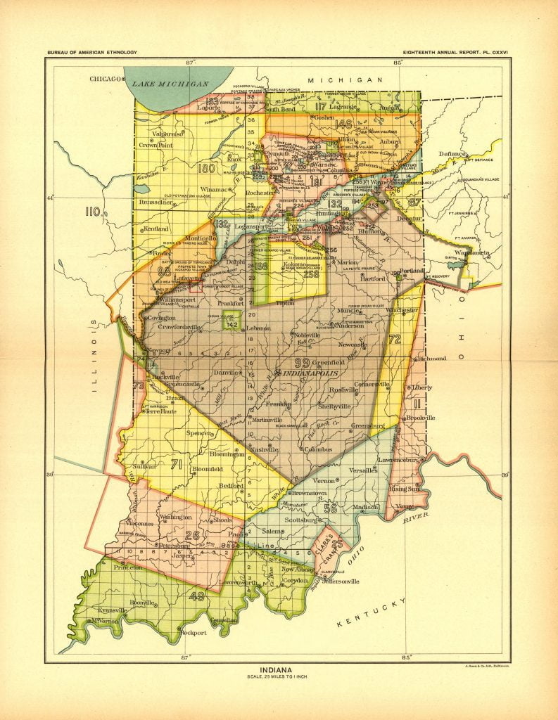 Native American Land Cessions in Indiana – Access Genealogy