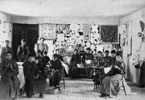 Girls at the Fort Shaw Indian School