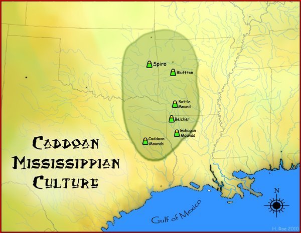 Map of Caddoan Mississippi Culture