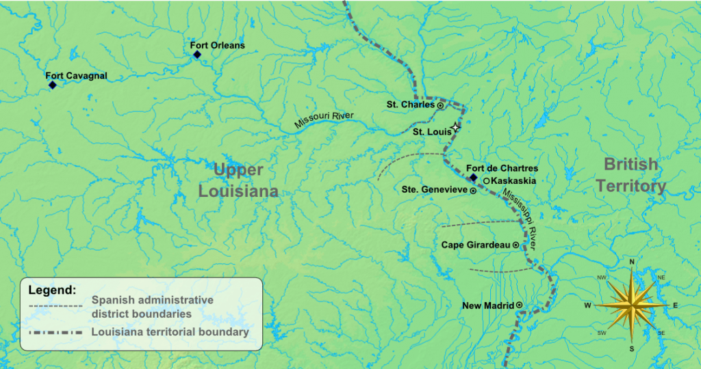 Map of Early Missouri Settlements