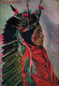 Painting of chief Chief Killer - Cheyenne - E A Burbank