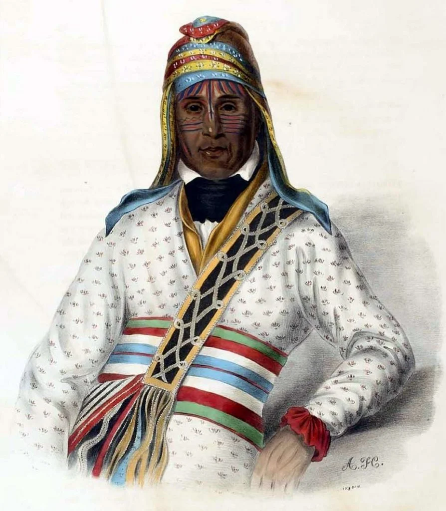 Yoholo-Micco. A Creek Chief, from History of the Indian Tribes of North America
