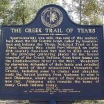 Creek Trail of Tears Marker