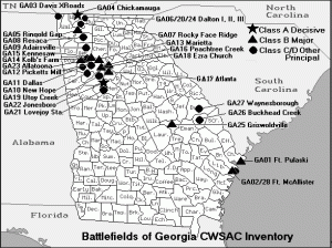 Georgia Civil War Map