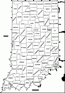 Indiana Counties Map – Access Genealogy