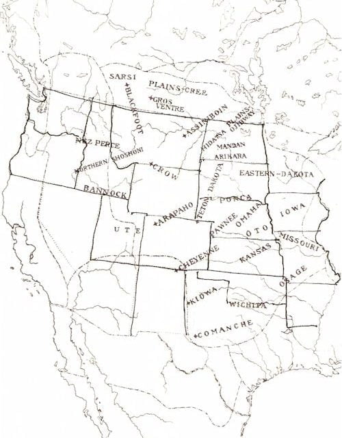 Tribes of the Plains Map | Access Genealogy