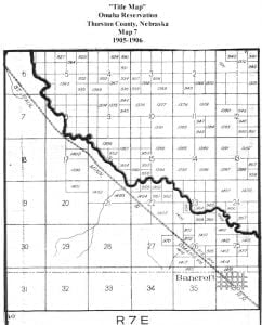 Map of Omaha Indian Reservation, Nebraska | Access Genealogy