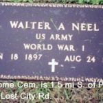 Walter A. Neel Grave Marker