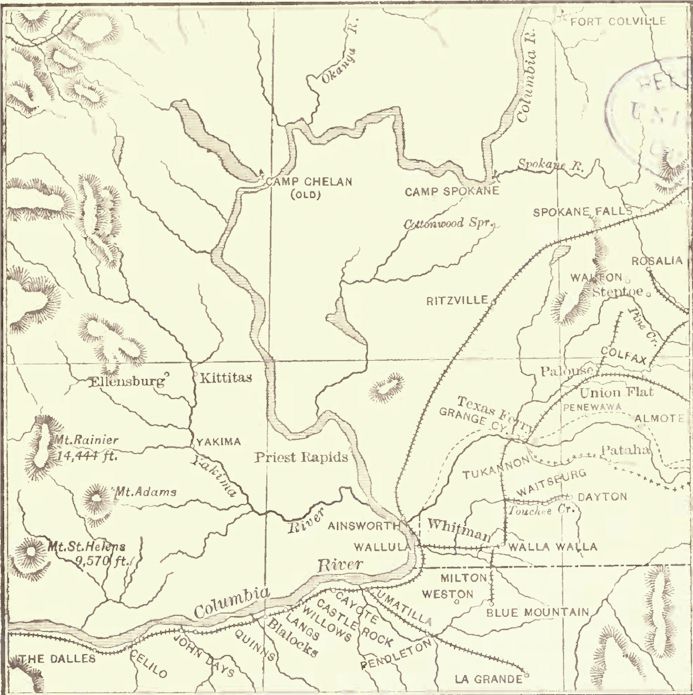 Map of the Railroads of Eastern Washington
