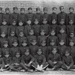 Albuquerque Indian School Class of boys in uniform