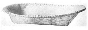 Ojibway birch bark dish.