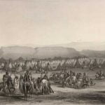 "Encampment of the Piekann Indians" Karl Bodmer 1833