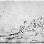 Oto dugout canoe, from Kurz's Sketchbook, May 15, 1851