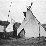 Tipi of Gi-he-ga, an Omaha chief. Photograph by W. H. Jackson, 1871.
