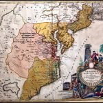 1714 map of Virginia, Maryland, Carolina and Pennsylvania