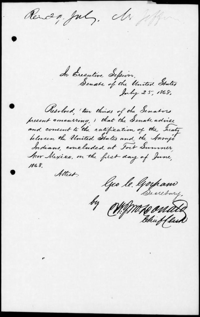 Navajo, 1 June 1868 Treaty (24)