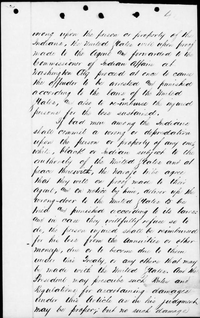 Navajo, 1 June 1868 Treaty (4)