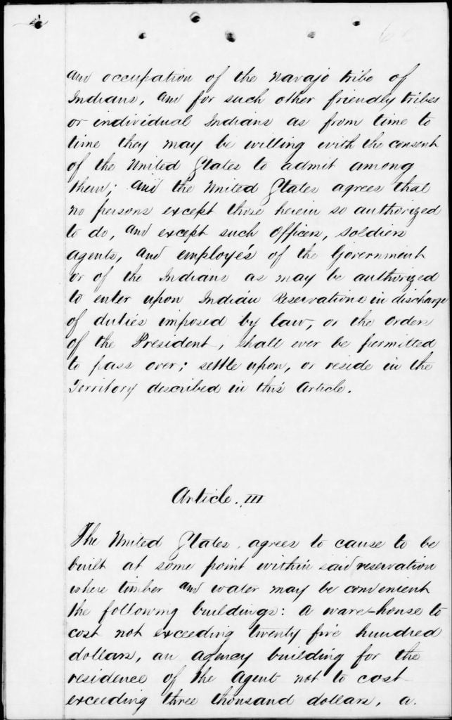 Navajo, 1 June 1868 Treaty (6)