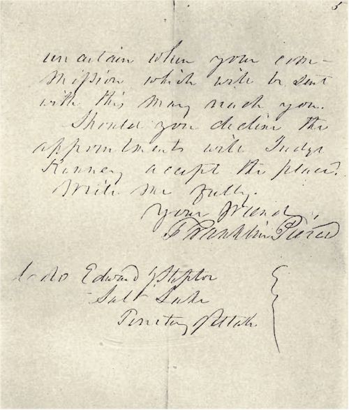 Letter from President Pierce to Steptoe - Page 4