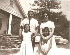 Mississippi Choctaw Phillip Martin and his wife Bonnie with two kids