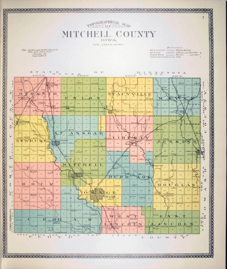 1911 Standard Historical Atlas of Mitchell County, Iowa Access Genealogy