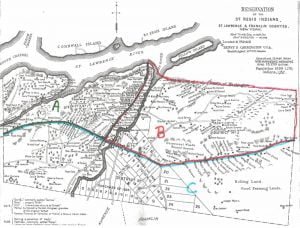 St. Regis Reservation Map, 1890