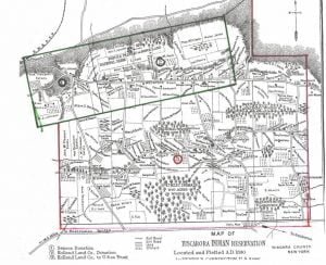 Tuscarora Reservation Map, 1890