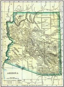 1910 Arizona Census Map