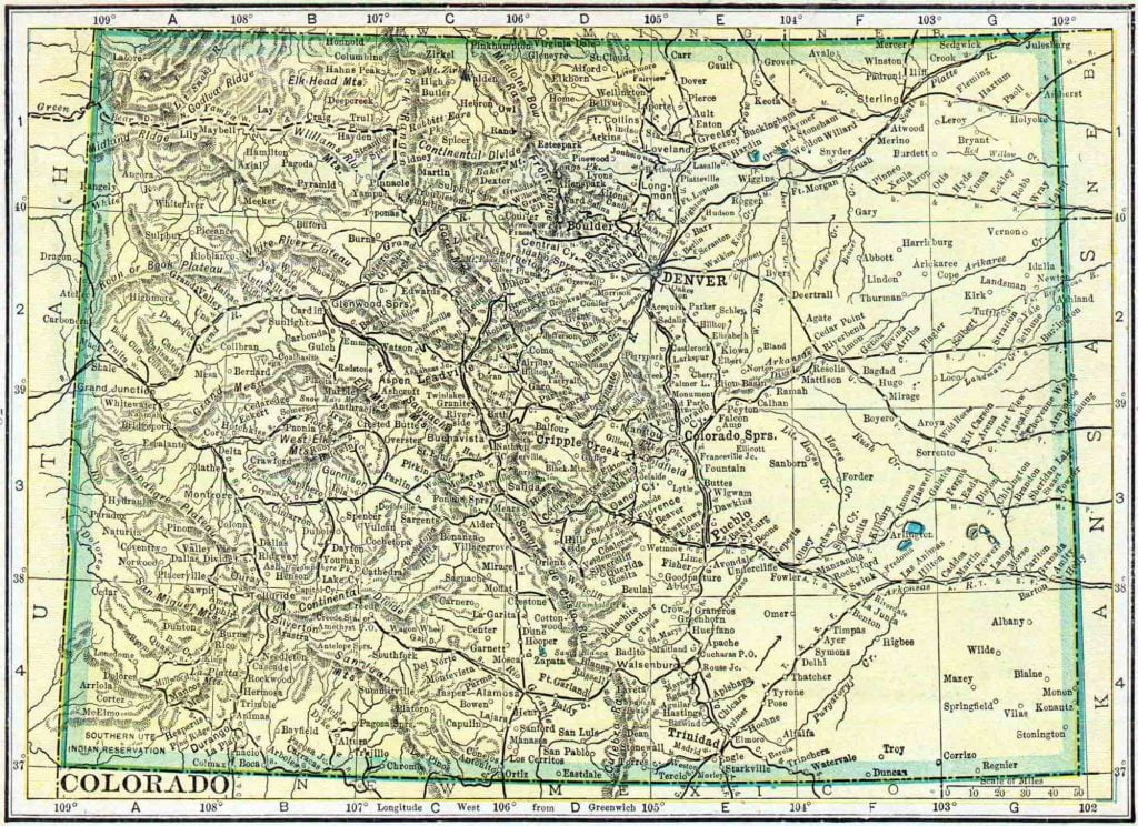 1910 Colorado Census Map