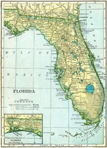 1910 Florida Census Map