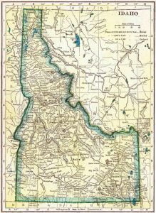 1910 Idaho Census Map