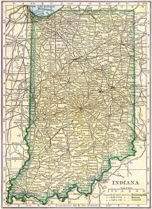 1910 Indiana Census Map