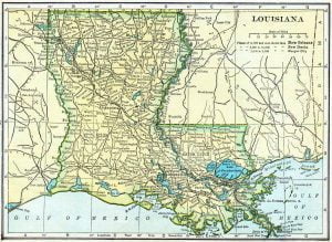 1910 Louisiana Census Map