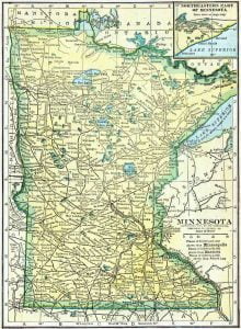 1910 Minnesota Census Map