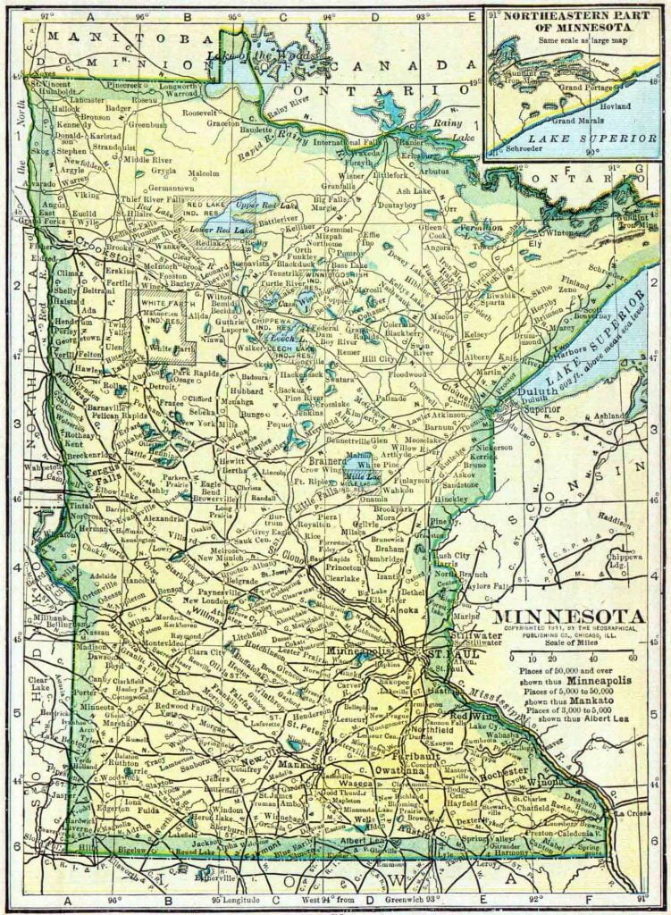 1910 Minnesota Census Map – Access Genealogy