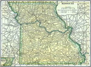 1910 Missouri Census Map