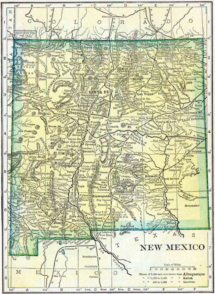 1910 New Mexico Census Map