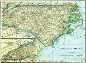 1910 North Carolina Census Map