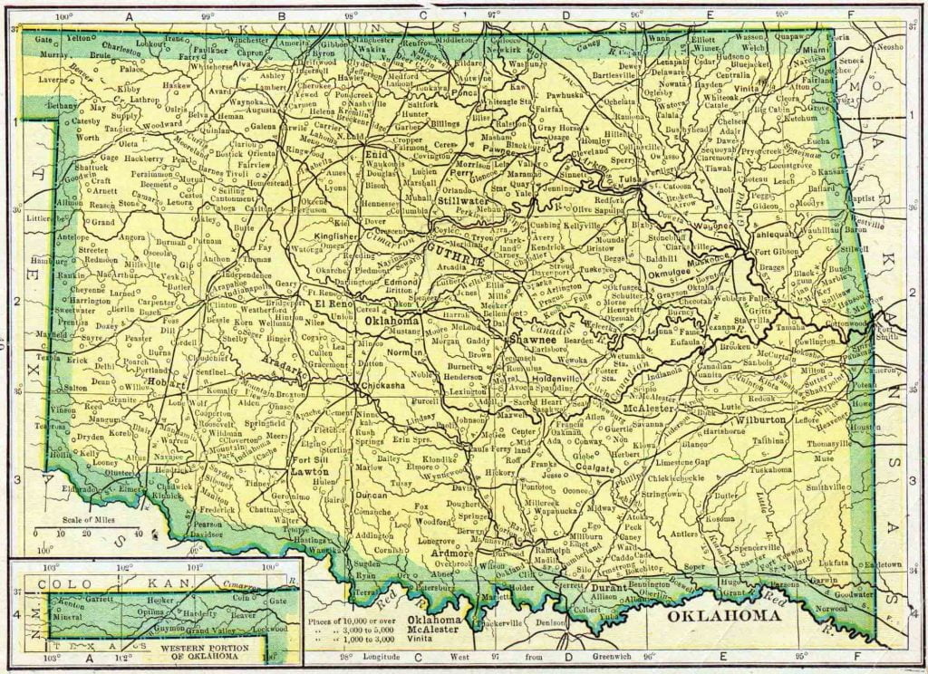 1910 Oklahoma Census Map