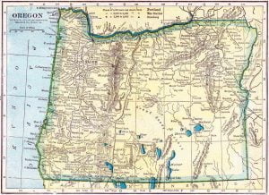 1910 Oregon Census Map