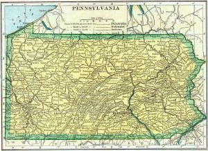 1910 Pennsylvania Census Map