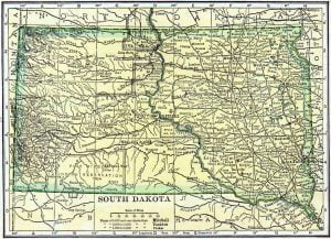 1910 South Dakota Census Map