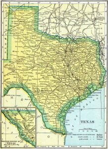 1910 Texas Census Map