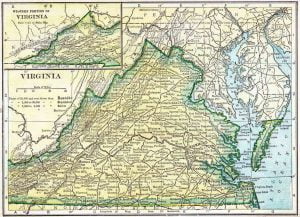 1910 Virginia Census Map