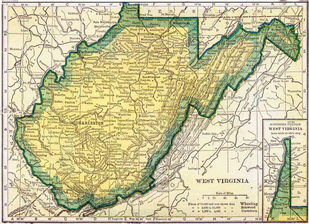 1910 West Virginia Census Map Access Genealogy 